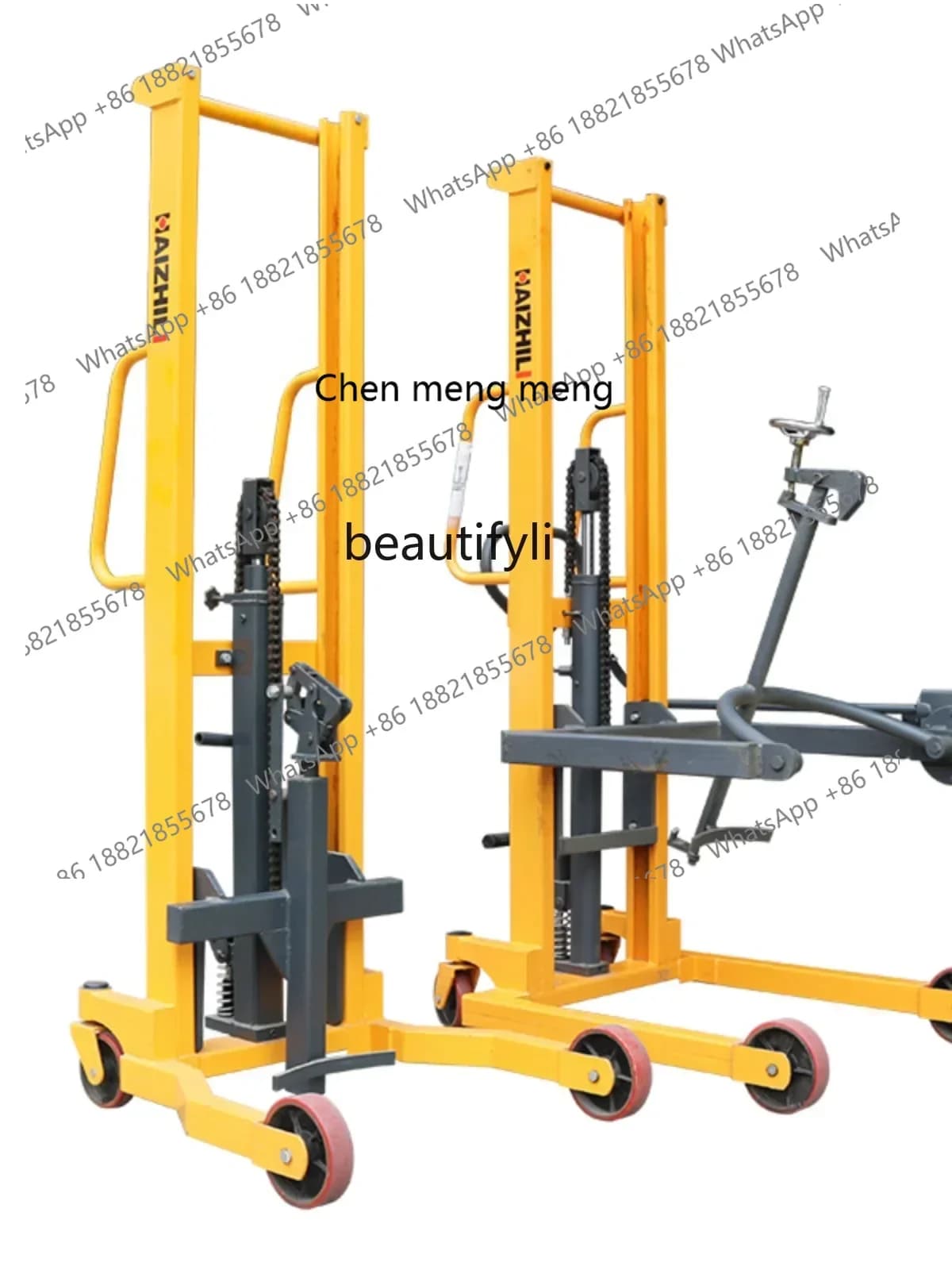 cn8350 LHY ss 8617 Manual Hydraulic Oil Drum Truck Electric Olecranon Tilting Stacker Automatic Dump Truck Flip ForkliftSS 8617