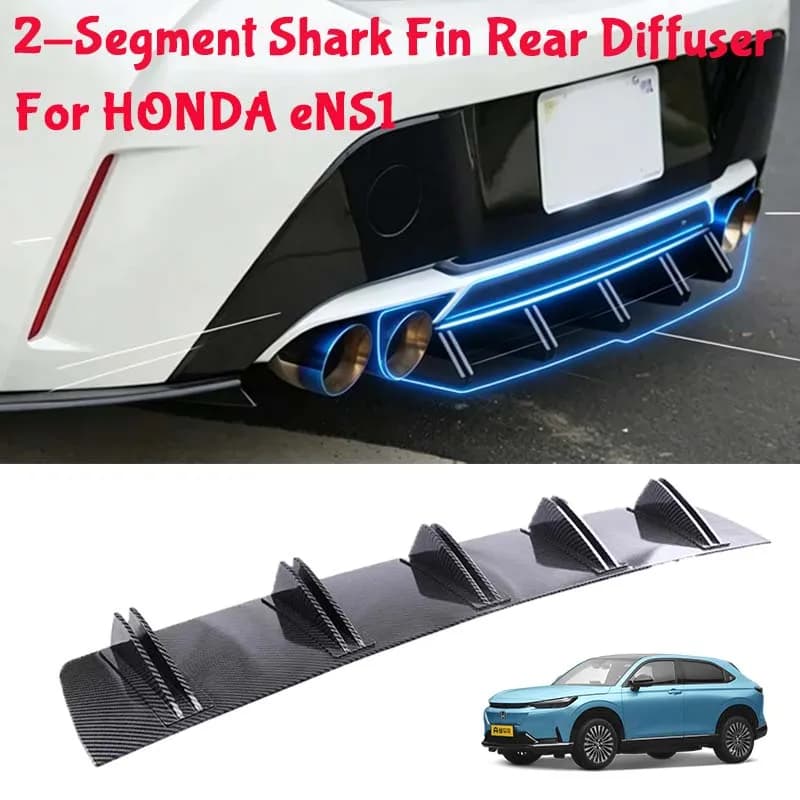 For HONDA eNS1 Shark Fin Rear Diffuser Split Chassis Spoiler Auto Aerodynamic Parts Aerodynamic Modification