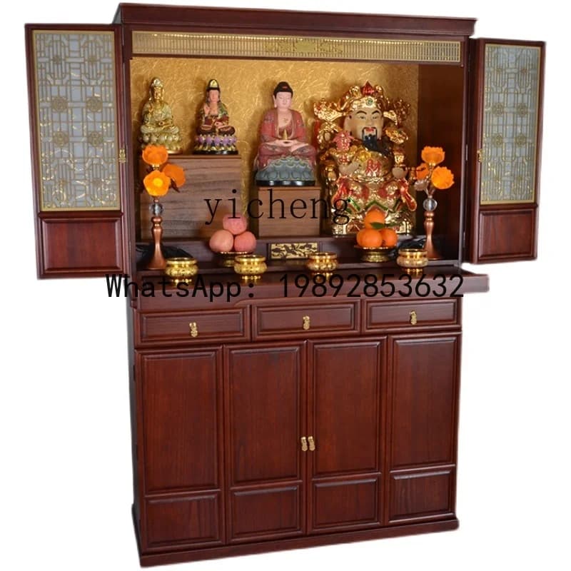 H3-30 Shentai Cabinet Household Shrine Sanctuary Offering Table Shentai Household Modern Light Luxury Shrine New Chinese Style