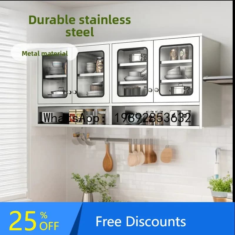 CZ Stainless Steel Kitchen Hanging Cabinet Restaurant Cabinet Bathroom Wall-Mounted Storage Cabinet