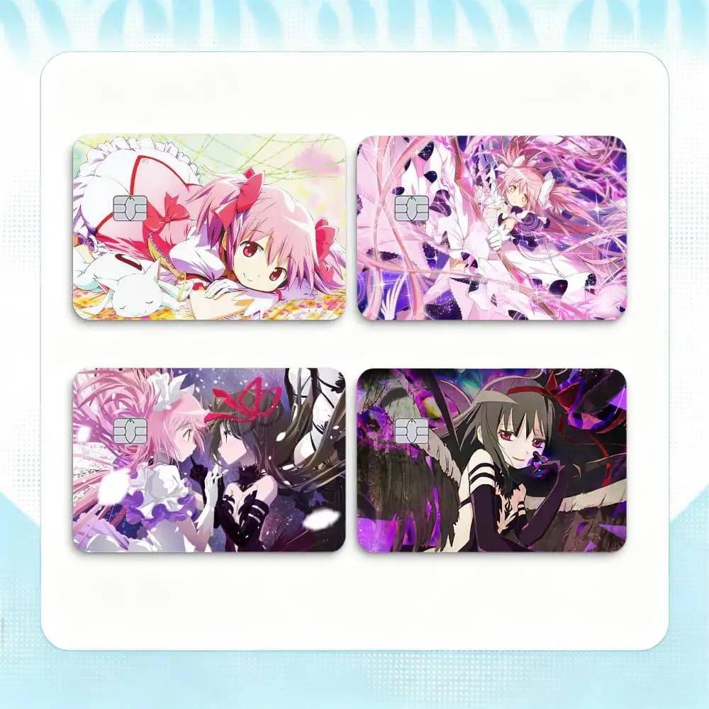 Puella M-Magi Madoka M-Magica  Credit Card HD Stickers Game Card Decal Small Chip Waterproof Sticker Gift