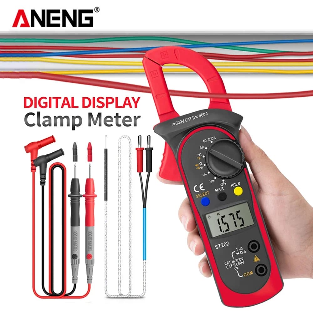 ANENG ST202 Digital Multimeter Clamp Meter Tester 2000 Counts Professional Smart AC DC Current Voltmeter Electrician Repair Tool