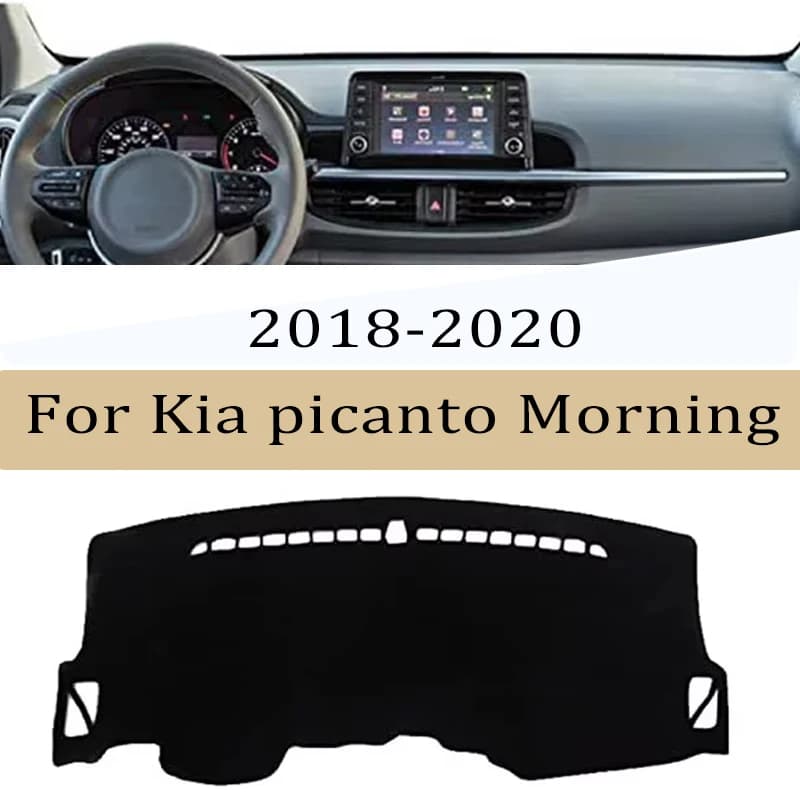 Car Dashboard Cover Sun Shade Mats Avoid Light Pads Instrument Panel Protective For Kia Picanto Morning 2018-2020 Model