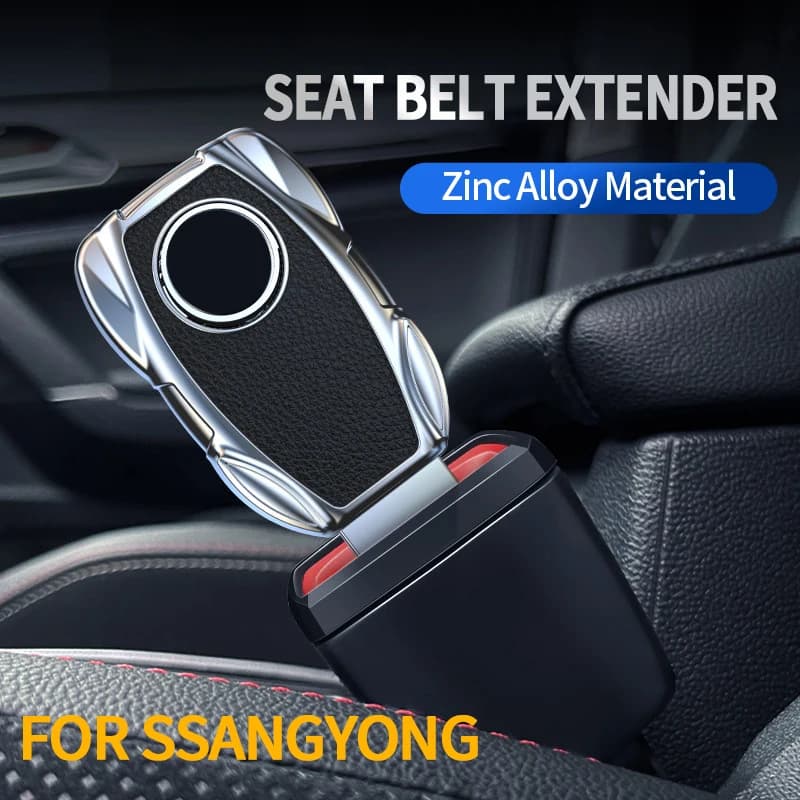 Car seat belt Extender Mirror Metal Extender One-Button Adjustable And Fixed  For SsangYong Musso Rexton Korando Tivoli Air