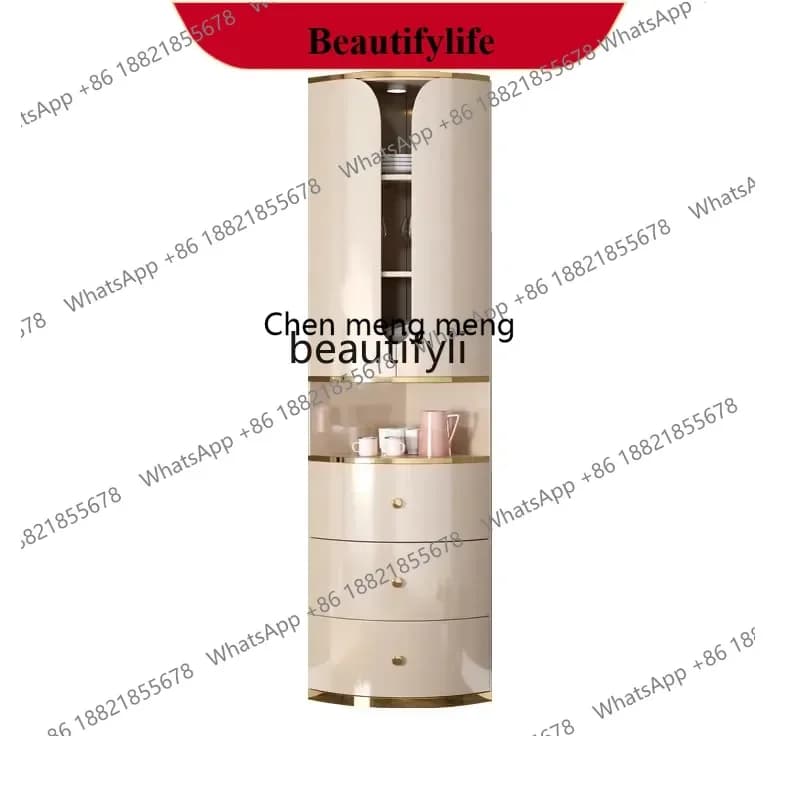 X    Light luxury  simple and modern paint for the corner cabinet in the living room, and multi-functional cabinet for sto