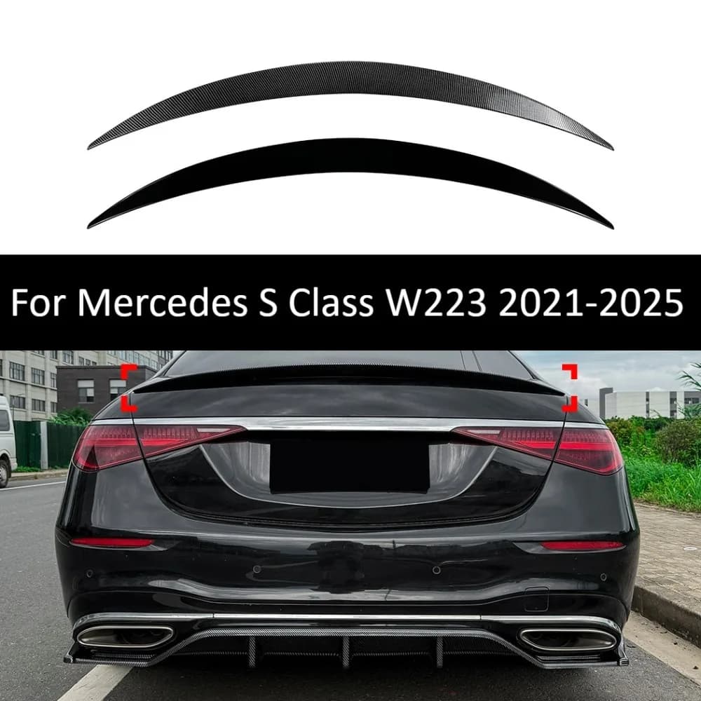 Rear Roof Spoiler For Mercedes S Class W223 2021-2025 Trunk Wing Exterior Styling Upgrade Auto Accessories Body Kit Styling Trim
