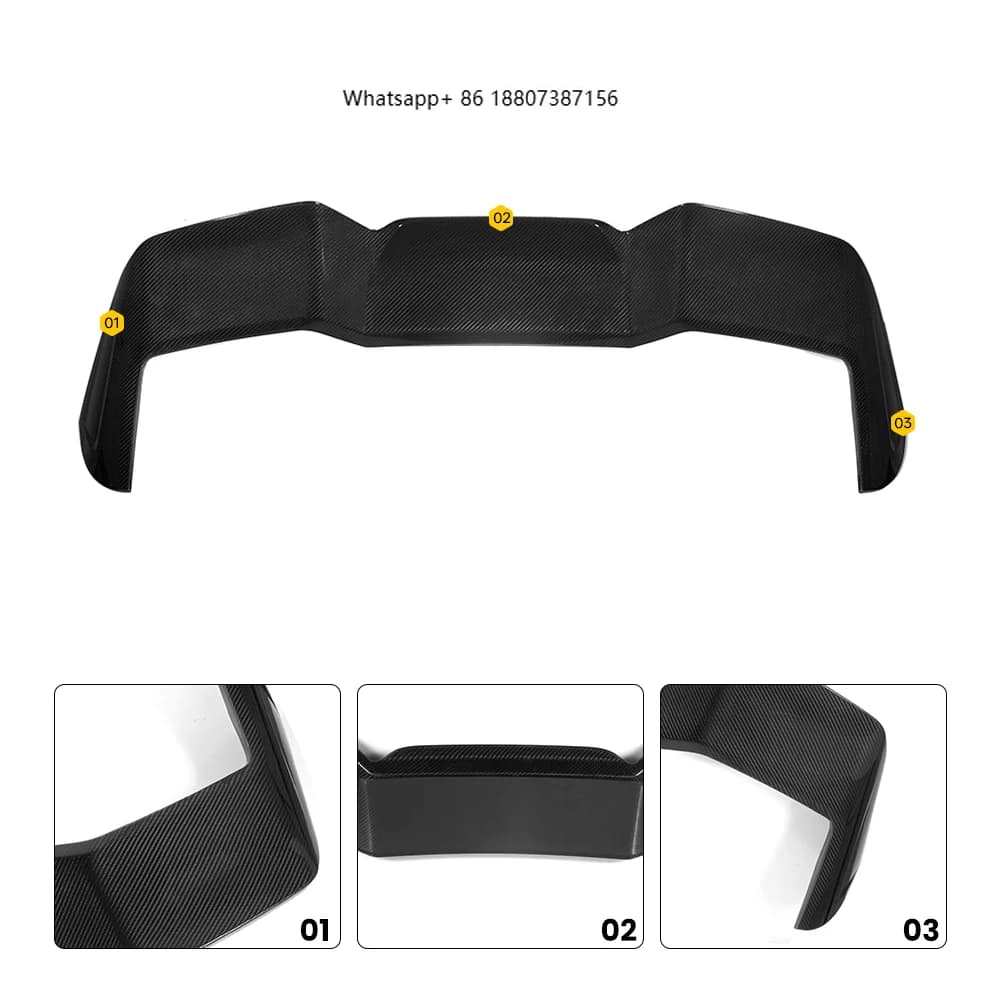 ForBMW X5M F95/F95 LCI SQ Style Prepreg Carbon Fiber Roof Spoiler  2020-IN  Gloss Carbon/ Forged Carbon