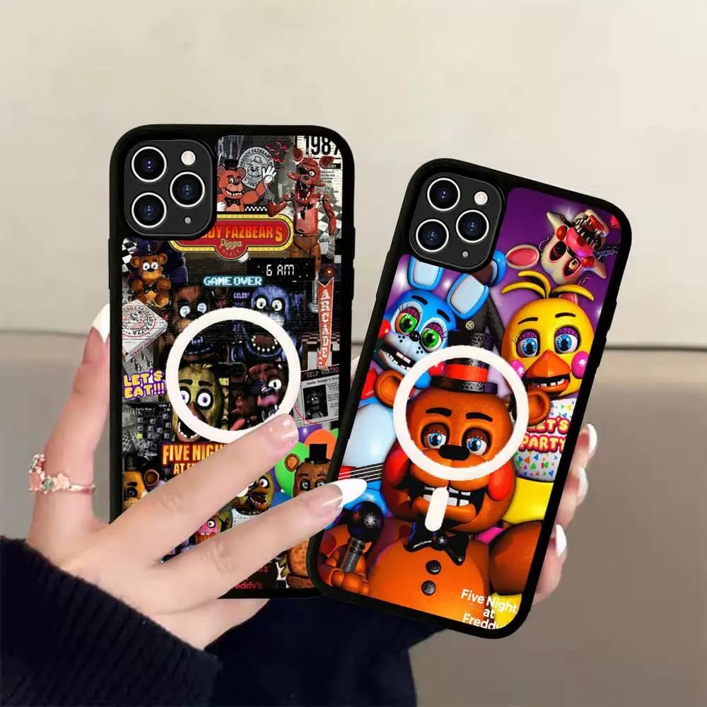 Fnaf Five-nights-At-Freddys Phone Case For IPhone 16 15 14 13 12 11 17 Pro Max Plus Magnetic Wireless Cover