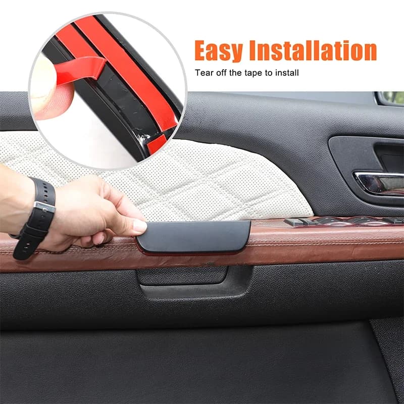 For Cadillac Escalade 07-14 ABS Black Car Inner Door Handle Filler Cover Decorative Sticker Interior Car Accessories