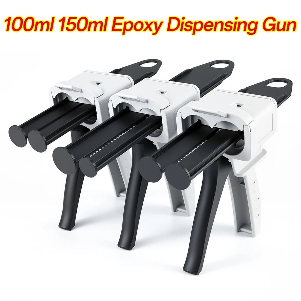 100ml 150ml Epoxy Mixing Dispensing Gun 1:1/2:1  Impression Mixing Dispensing Two-component  AB Gun of Epoxy Dual Cartridges