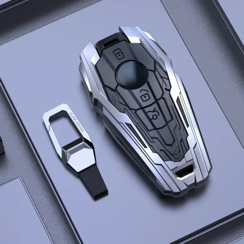For Mercedes-Benz E Class Zinc Alloy Black Car Key Protection Shell Cartoon Smart Remote Key Cover Interior Car Accessories