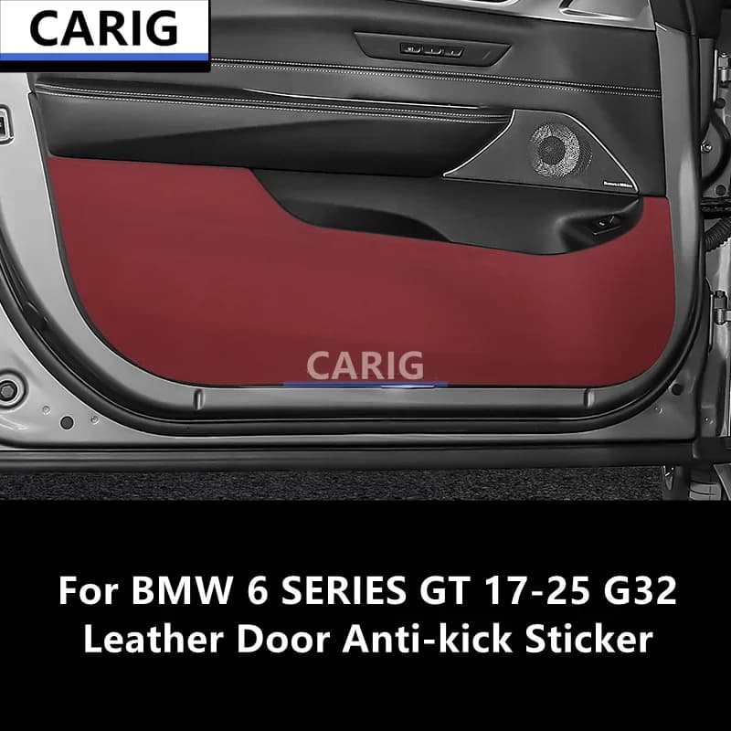 For BMW 6 SERIES GT 17-25 G32 Leather Door Anti-kick Sticker Modified Car Interior Protection Modification Accessories Refit