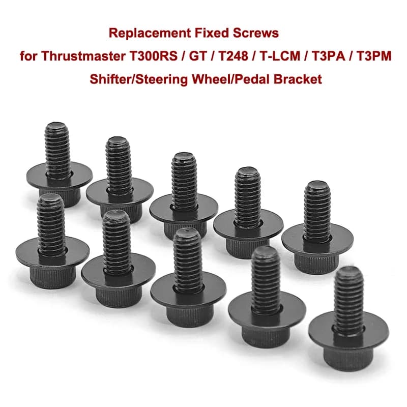 Shifter/Steering Wheel/Pedal Fixed Screws for Thrustmaster T300RS / GT / T248 / T-LCM / T3PA / T3PM Replacement