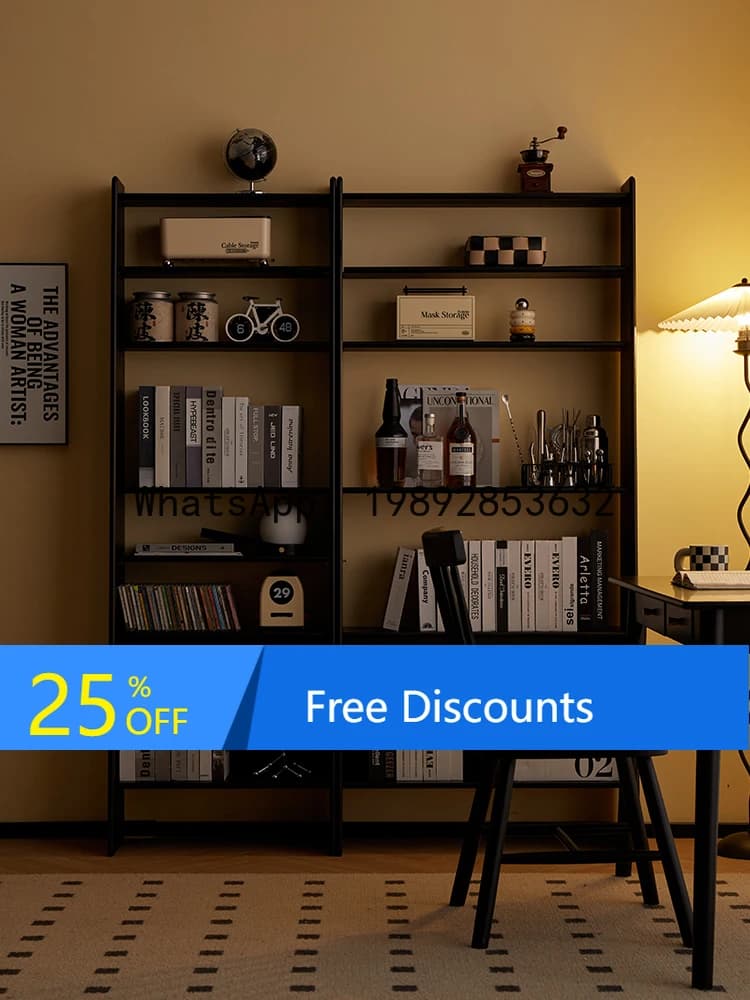 LYY Solid Wood Bookshelf Floor-standing Storage Rack Integrated Living Room Wall-mounted Bookcase Student Children's Home