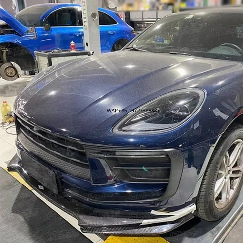Dry Carbon Fiber Front Lip for 2022-2023 Macan Upgrade to MD Style