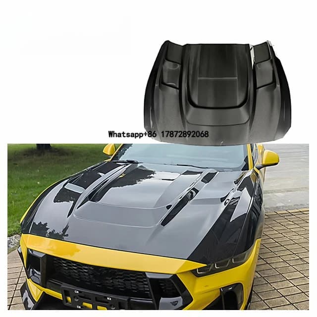 Carbon Fiber Hood for  Mustang 2024 2025 S650 Carbon Fiber Engine Bonnet Hood