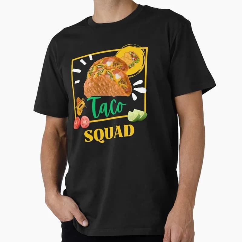 Mexican Street Food Tacos Graphic T Shirt 0915 Unisex Short Sleeve Funny Tee Taco Tuesday Cinco De Mayo Casual Streetwear Tops