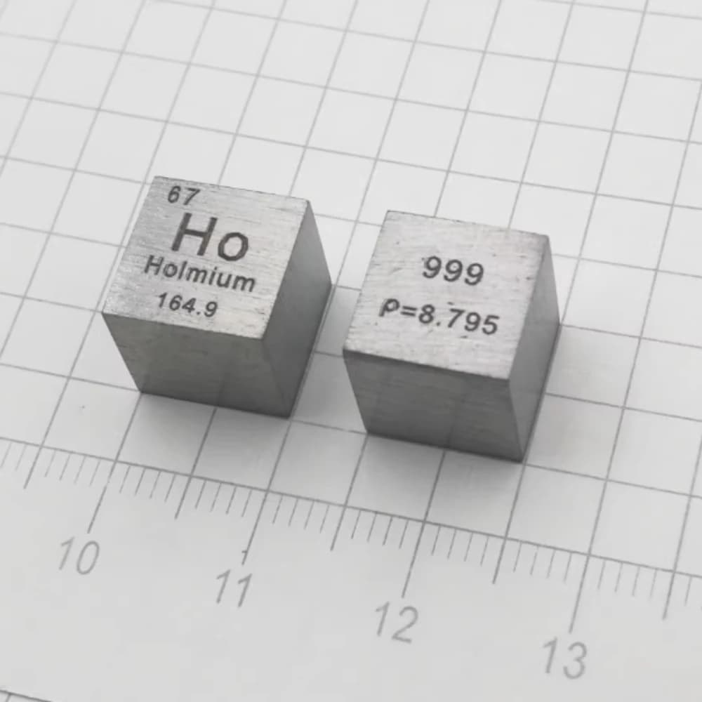 Metal Holmium Cube Small Statue Periodic Table Collection Display Decoration Scientific Research Teaching Model Chemistry Gift