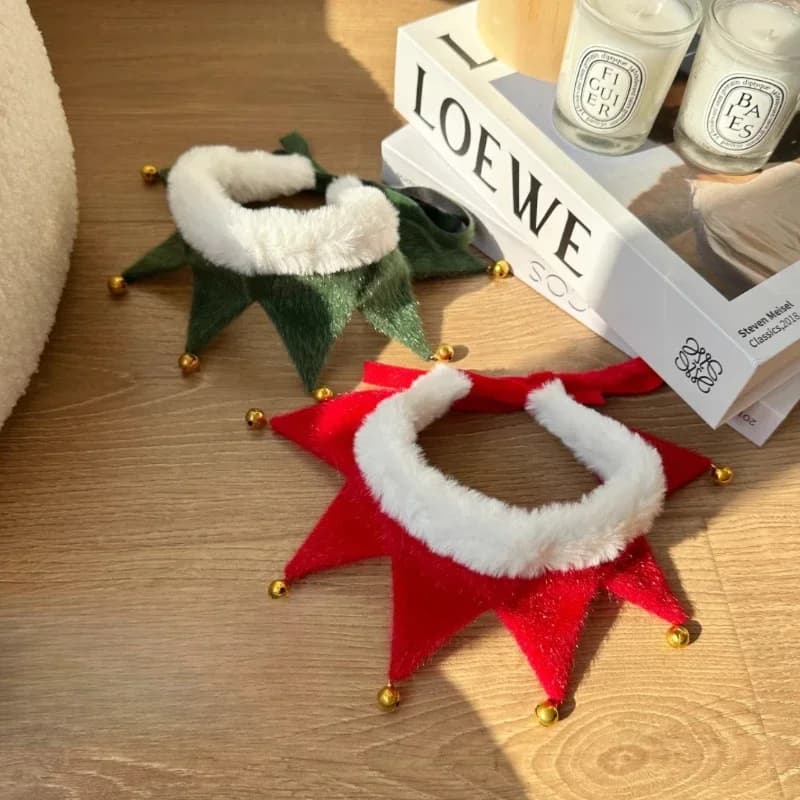 Christmas pet scarf dog winter warm Christmas day scarf bell New Year's Eve cat pet than bear
