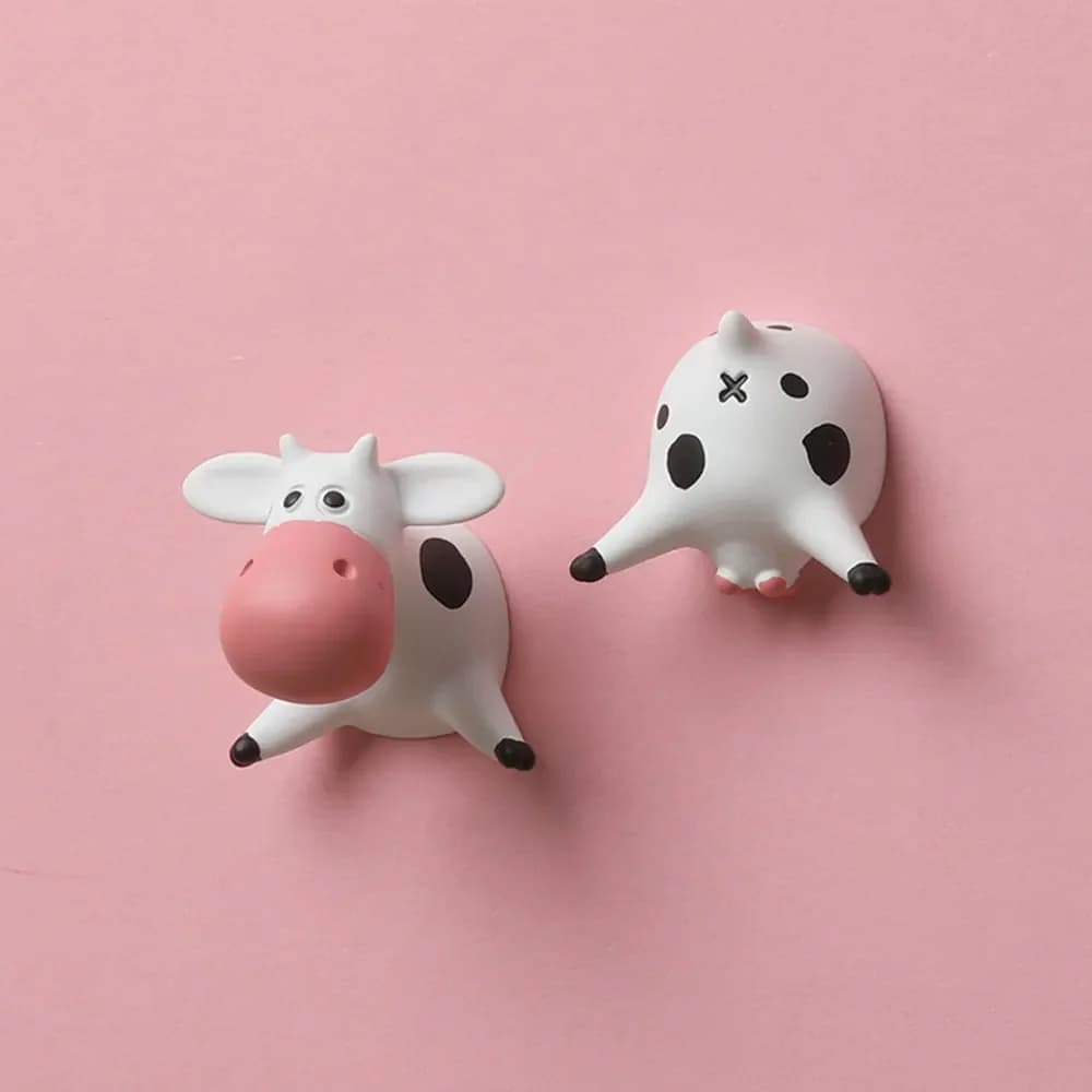 Cute 3D Cow Fridge Magnet, Cartoon Resin Magnetic Refrigerator Magnets, Whiteboard Message Sticker Home Decoration Souvenir Gift