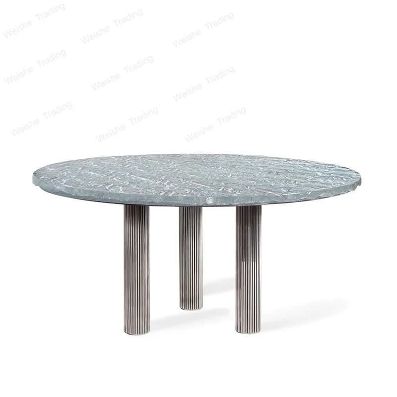 Luxury stone round dining table Modern minimalist designer villa luxury home marble dining table