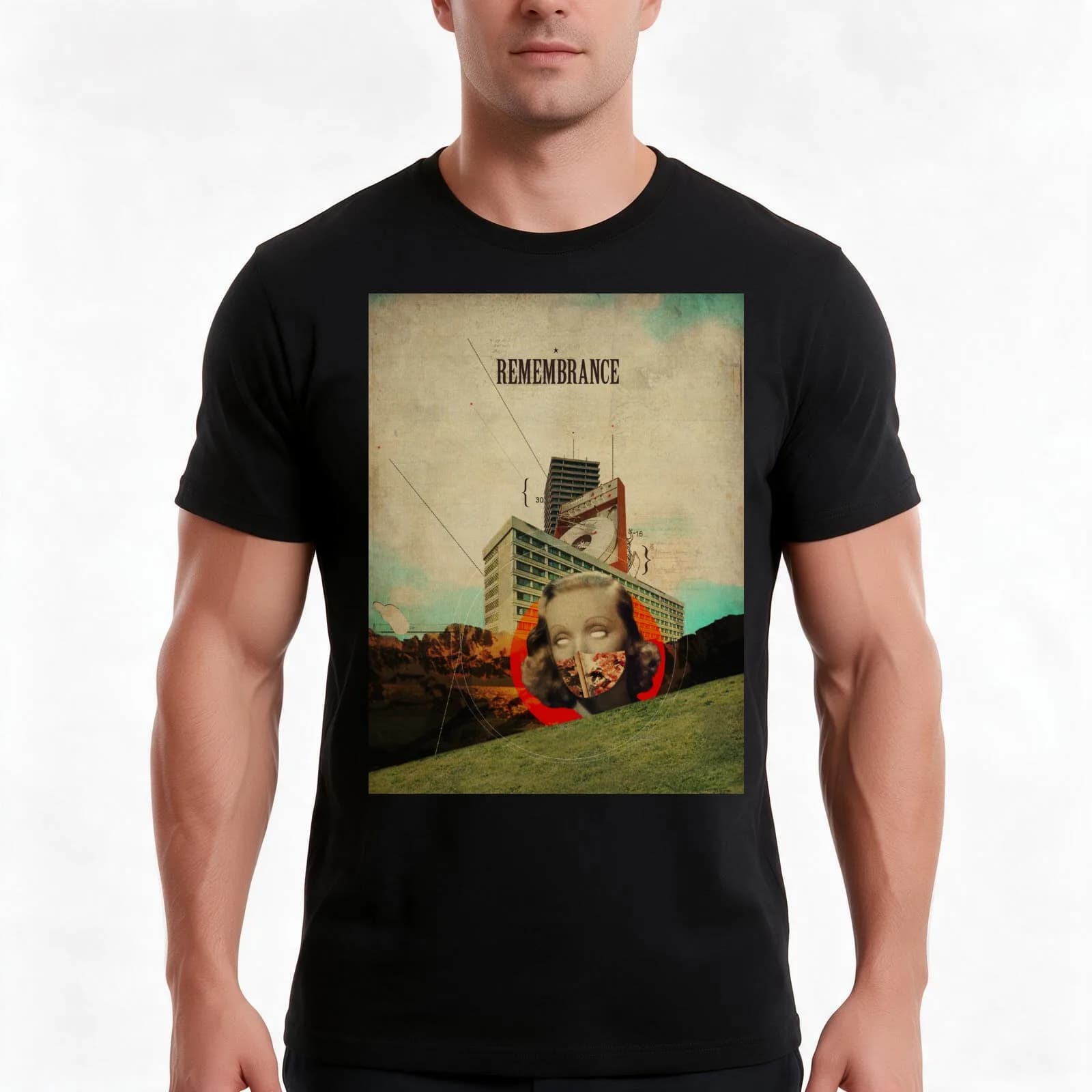 Remembrance T-Shirt, Summer Casual Cotton Tee, Oversized Streetwear Tops, Vintage Graphic Print, Loose Fit Short Sleeve