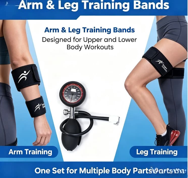 BFR Hand Pump Flow Limitation Training Cuff for Sports Injury Recovery and Physical Therapy Rehabilitation Tools