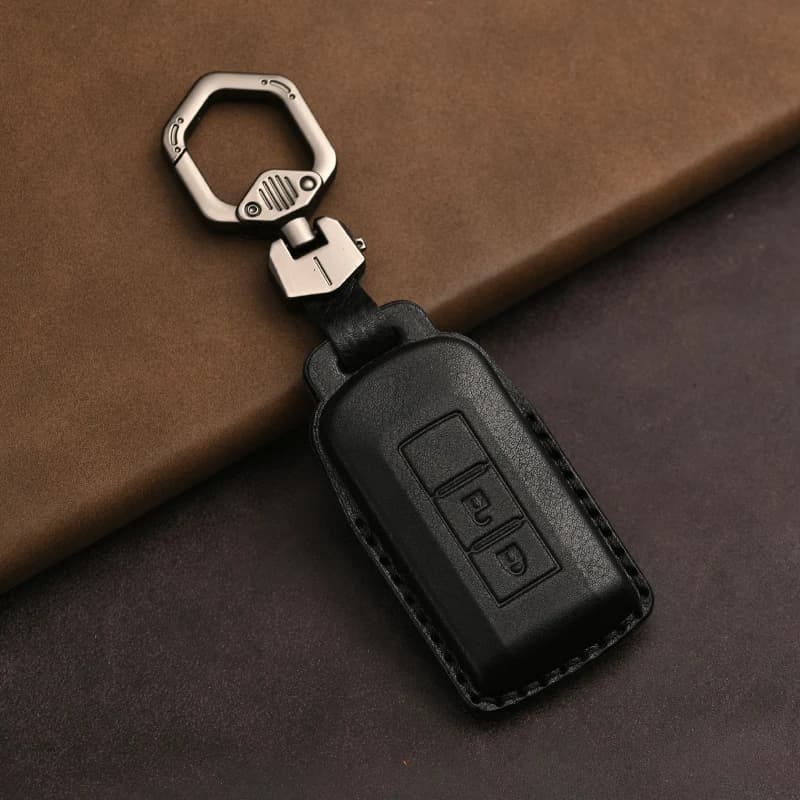 Genuine Leather Protector for Mitsubishi Lancer 10 Outlander Ex Asx Rvr Eclipse Cross Pajero Sport L200 Key Case Cover Fob