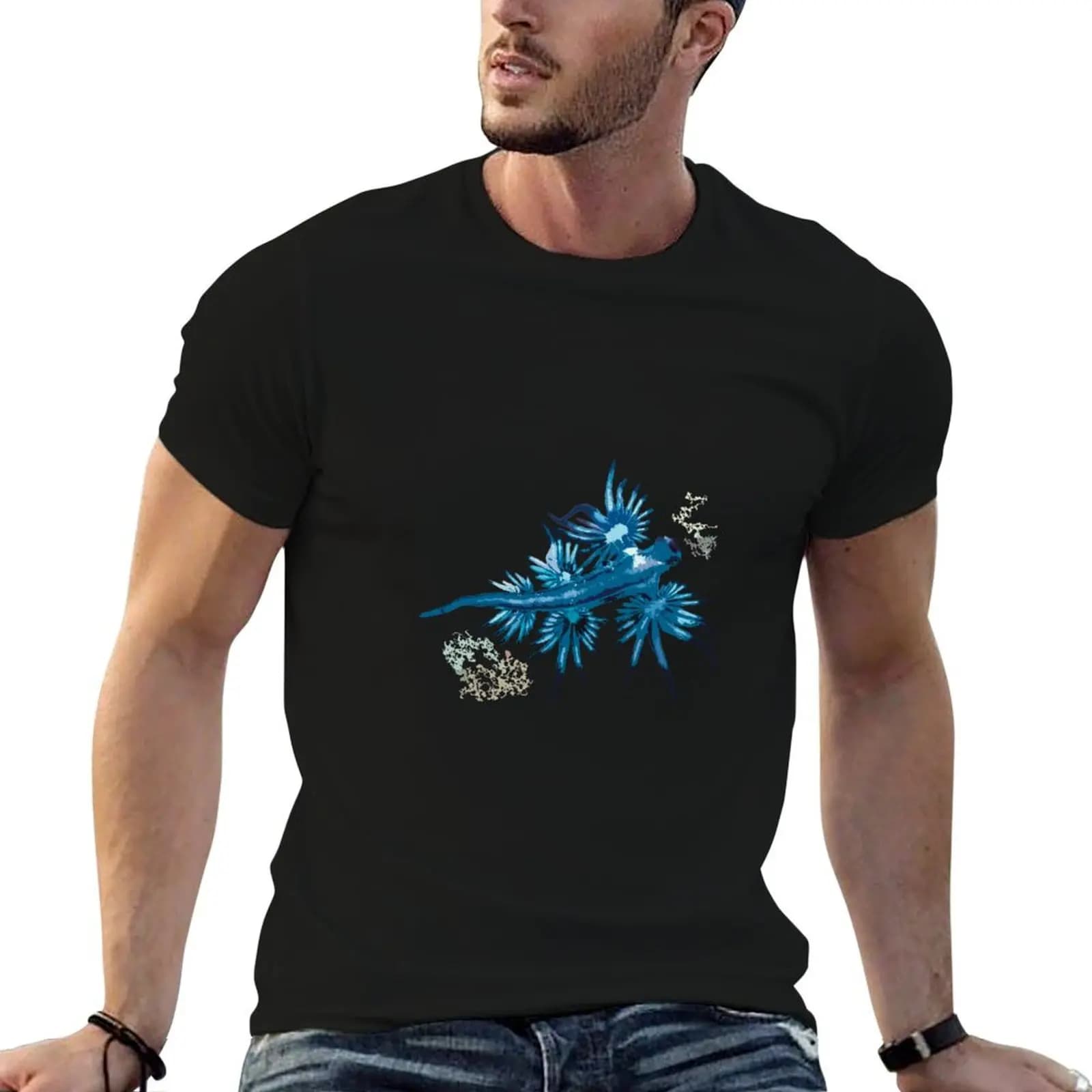 Blue Dragon,Glaucus Atlanticus Sea slug T-Shirt Outdoor Work Short Sleeve Top