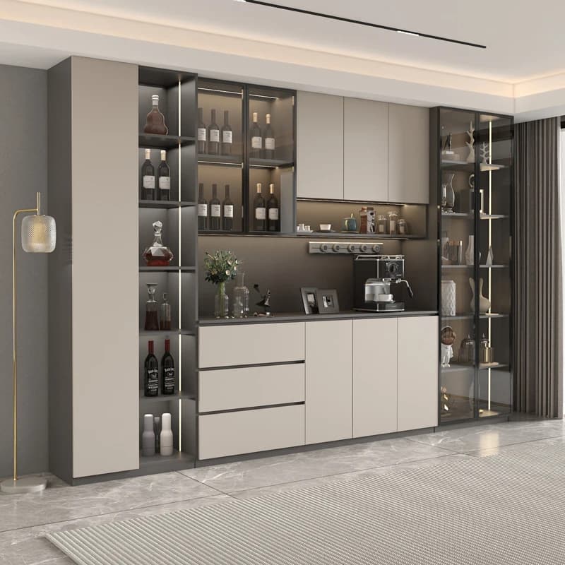 Shelf Shelves Bar Cabinet Mobile Storage Restaurant Display Wine Cabinet Luxury Wall Whiskey Wood Armadi Aperti Home Furniture