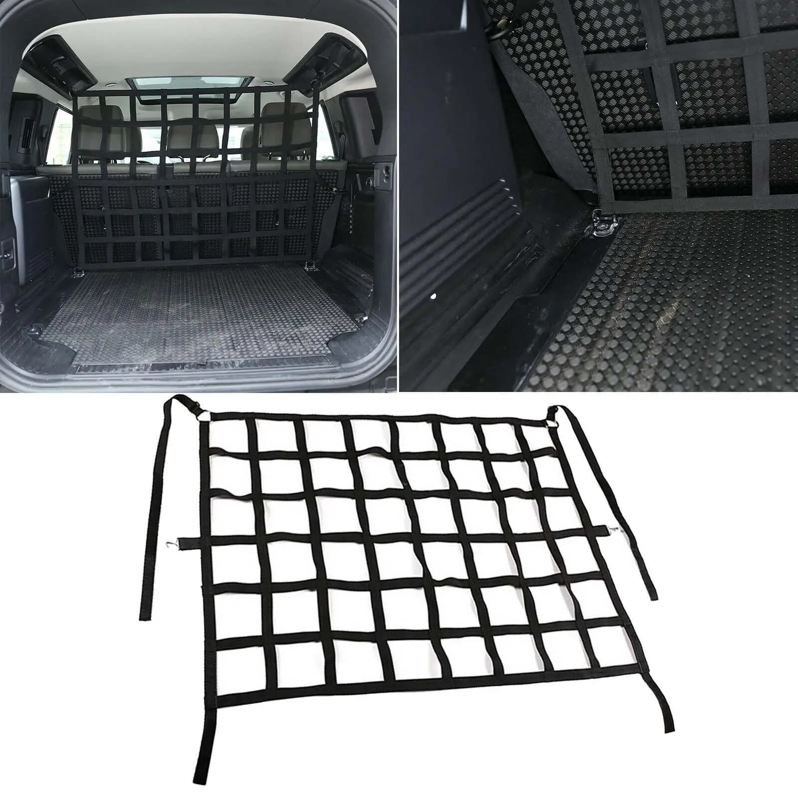 1pcs Car Trunk Net Large Grid Rear Mesh Network Bag Car Supplies For Land Rover Defender 110 2020-2021 Auto Interior Accessories