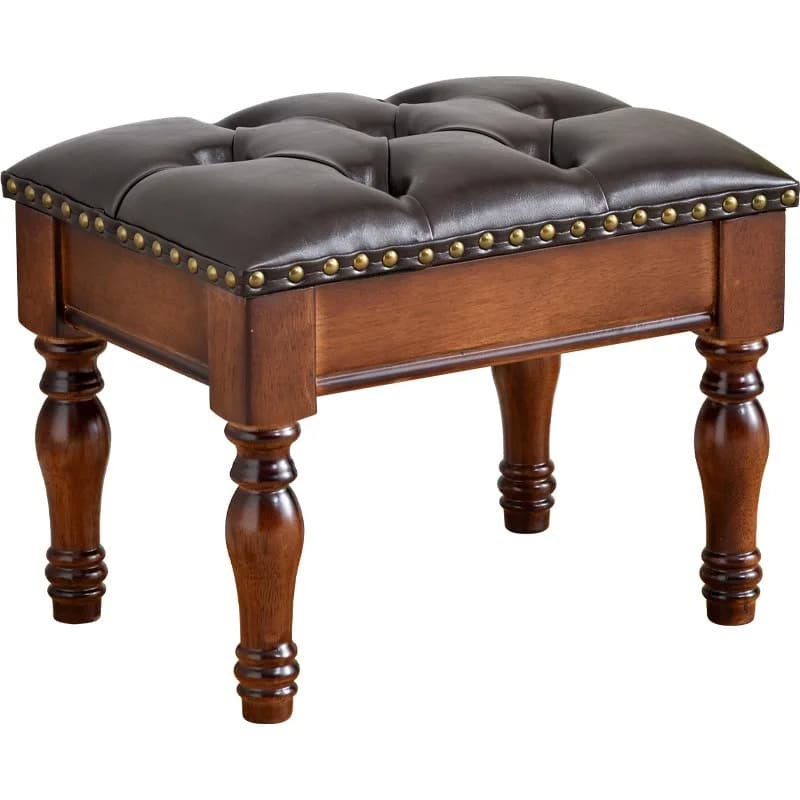 American leather stool, living room sofa stool, home shoe changing stool