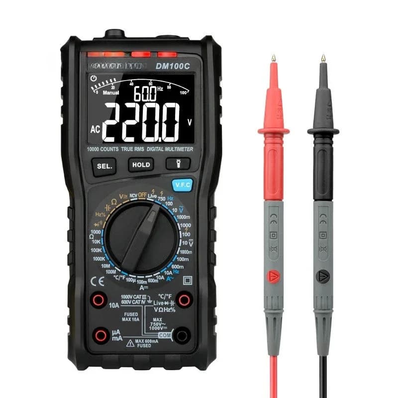 Digital multimeter DM100C high-precision multi-function capacitor meter digital display anti-burn electrician universal meter