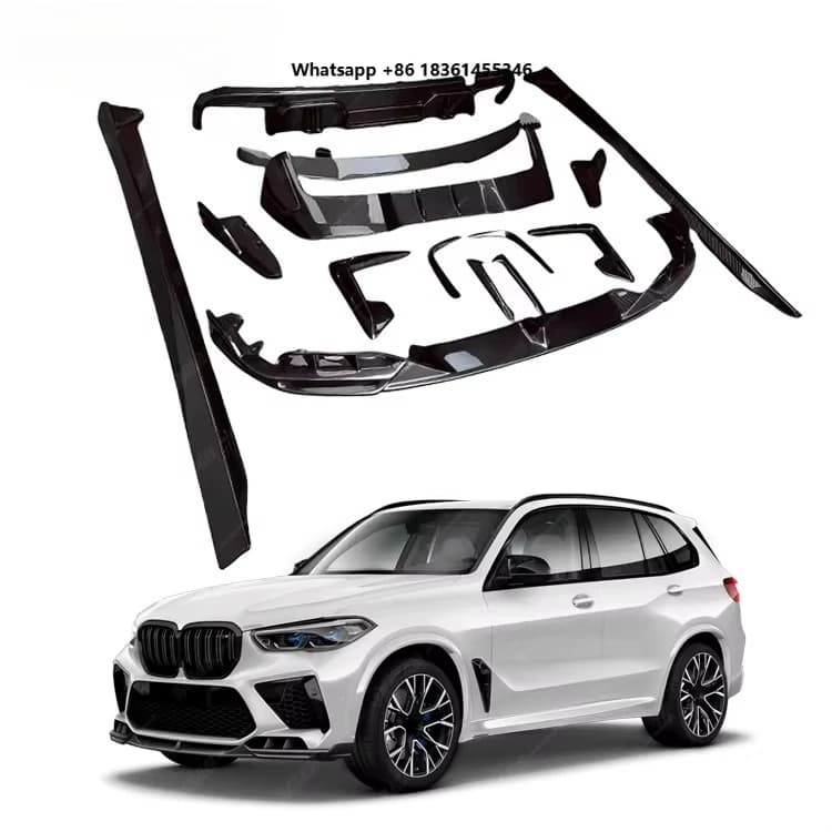 for BX5M 2018-2023 with Front Lip Rear Diffuser Side Skirts Spoiler Body Kit Carbon Fiber LD Style Body Kit Car Accessories