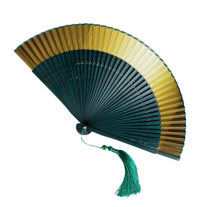 Pure Color Folding Fan Ancient Style Photography Props Cheongsam Fashion Show Dance Fan Chinese Style Classical Bride Hand Fans