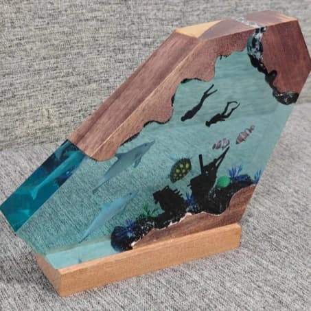 NEW Heal The Ocean Style Explore The Underwater World Home Decoration Resin Luminescent Handicrafts Christmas Creative Gifts
