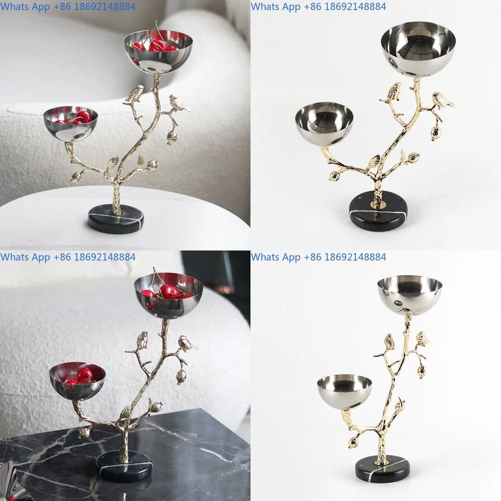 Abstract Art Bird Shaped Fruit Bowl for Hotel Restaurant Decor Modern Chinese Style Luxury Snack Dish Ornament