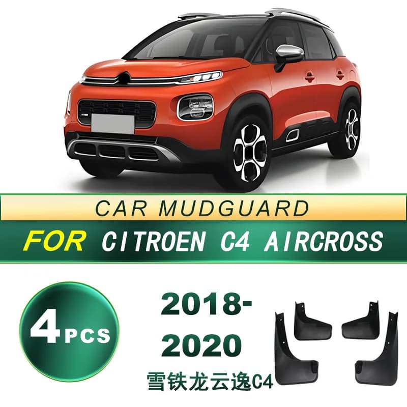 For Citroen C4 Aircross 2018-2020 Upgrade Mud Flaps 4Pcs OEM Style Splash Guards Enhanced Crossover Protection