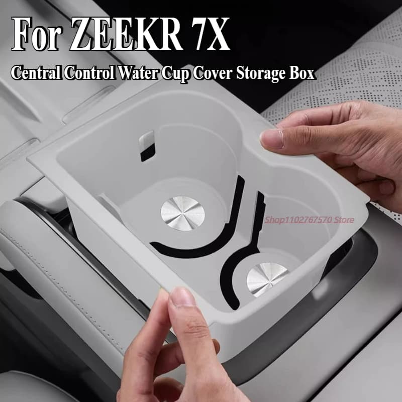Center Console Silicone Mat For ZEEKR 7X Cup Holder & Wireless Charging Pad Interior Accessories