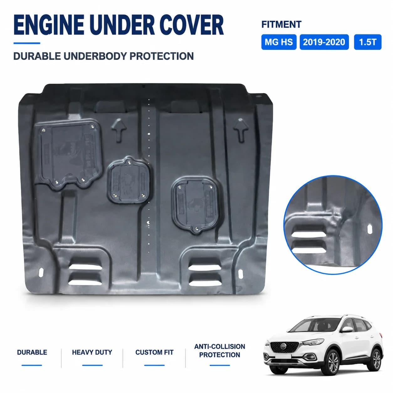 For MG HS MG Pilot 2019-2020 1.5T Engine Under Guard Heavy Duty Underbody Protection Custom Fit Anti Collision Design