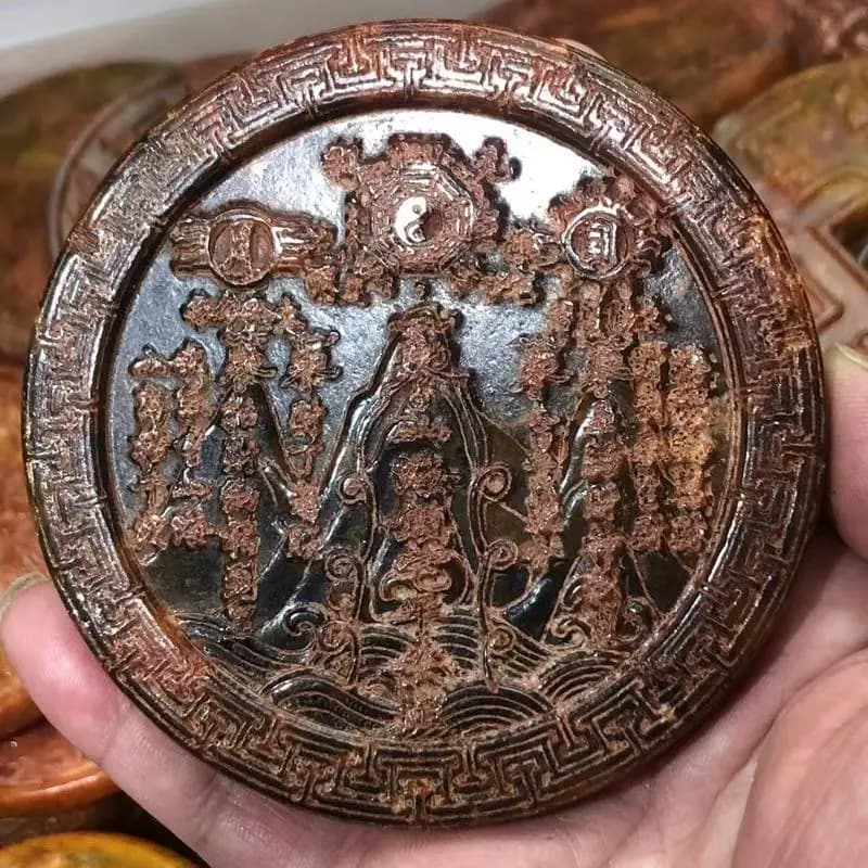 Xiu Yu Ancient Shanhaitown Mirror , Bagua Pattern Decoration, Indoor Living Room Craft, Chinese Style Pendant