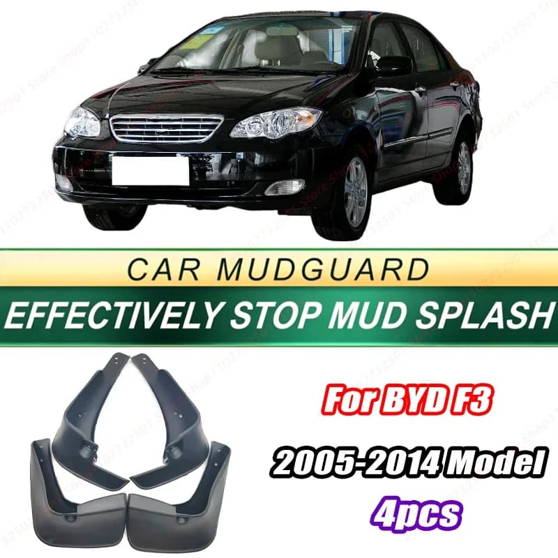 For BYD F3 2005-2014 Model 4PCS Front Rear Mud Flaps Splash Guards Fender Mudguards Auto Accessories