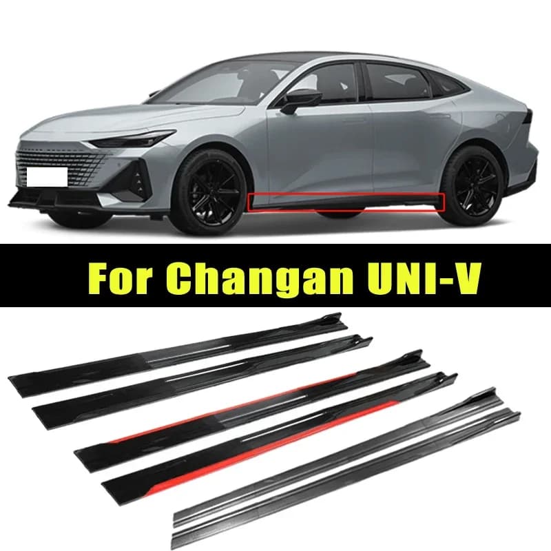 Universal 2m/2.2m Car Side Skirt Extension SplitterBumper Racing Side Wing Bumper Lip Side Spoiler For Changan UNI-V