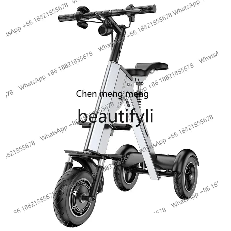 D178  New mobile phone, fortified unlocking folding portable mini three-wheel, scooter