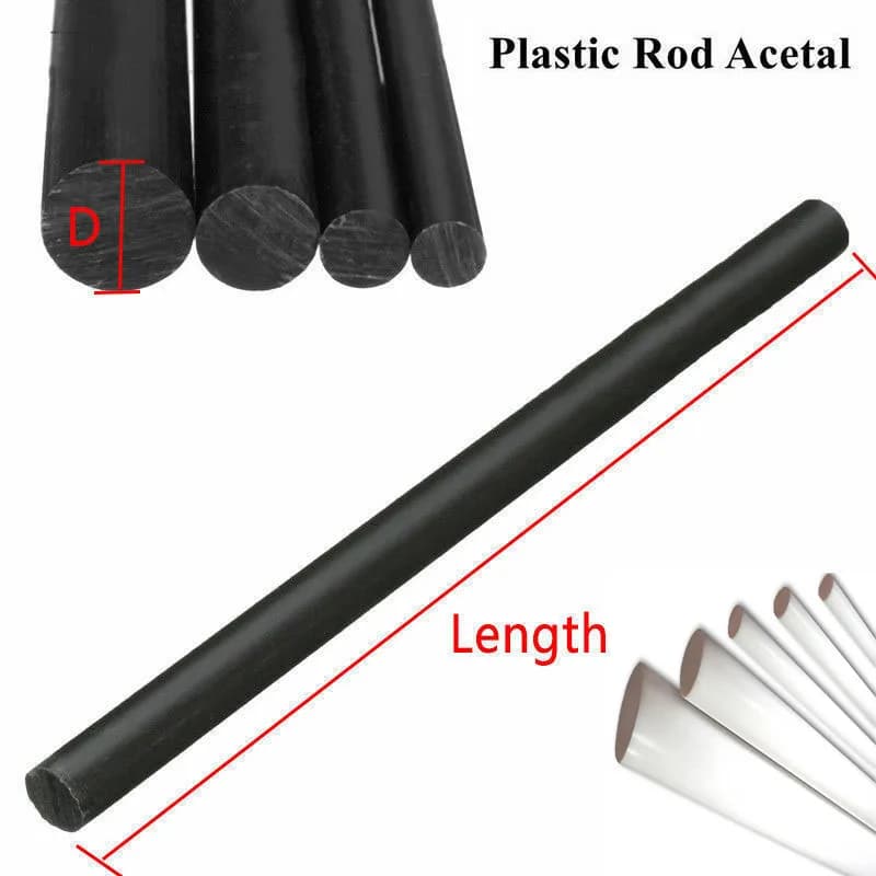 5/6/8/10/12/15mm Acetal Rod Engineering Plastic Round Bar Black/White  Length 100-300MM 1Pcs