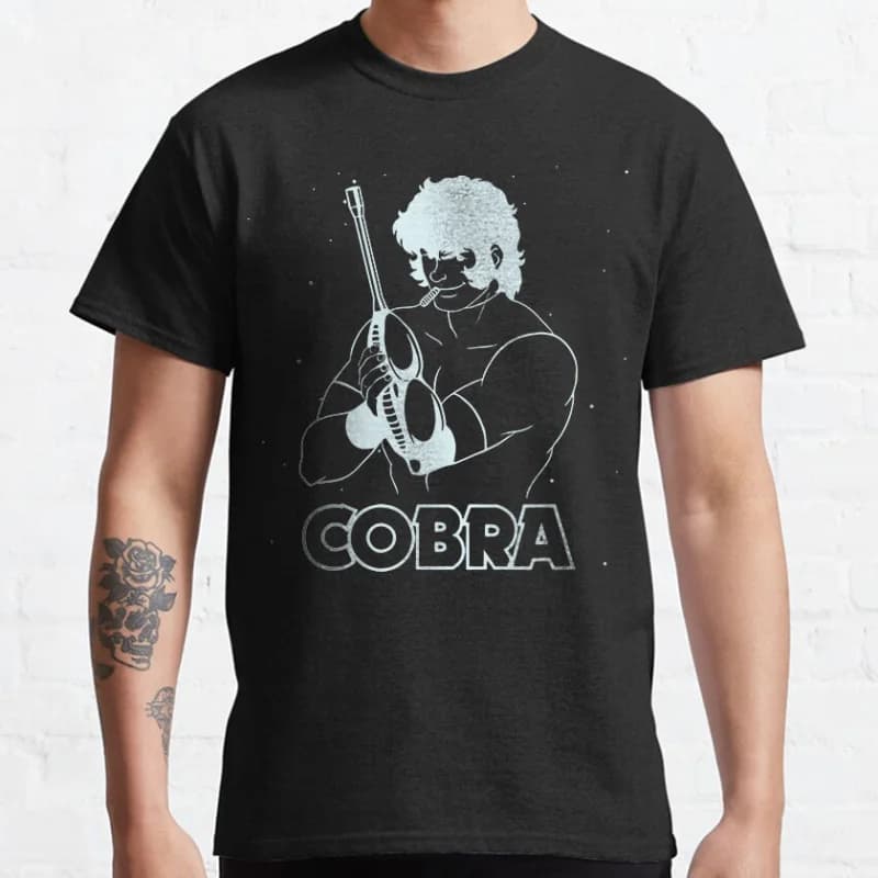 0312 Cobra The Space Pirate Psychogun Kobura Adventure gift t shirt 100% cotton Printed Graphic tee Y2K clothes All size Tops
