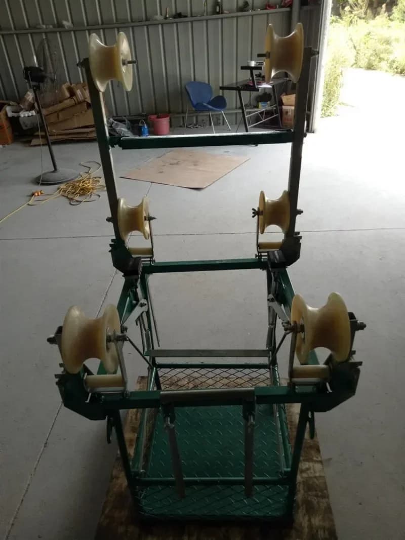 Cross-border Four Bundle Conductors Overhead Lines Conductor Inspection Trolley Bicycle Cart