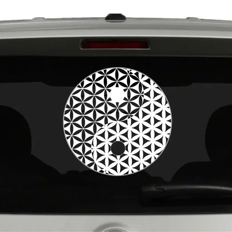 Flower Of Life Seed Of Life Car Decal Mandala Vinyl Sticker Yin Yang Zen Wall Decal Sacred Geometry Mandala Sticker Yoga MT29