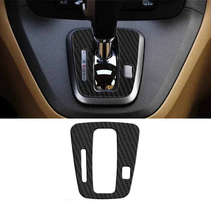 For Honda CRV 2007-2011 Soft Carbon Fiber Car Center Control Shift Gear Panel Cover Trim Sticker Interior Car Accessories