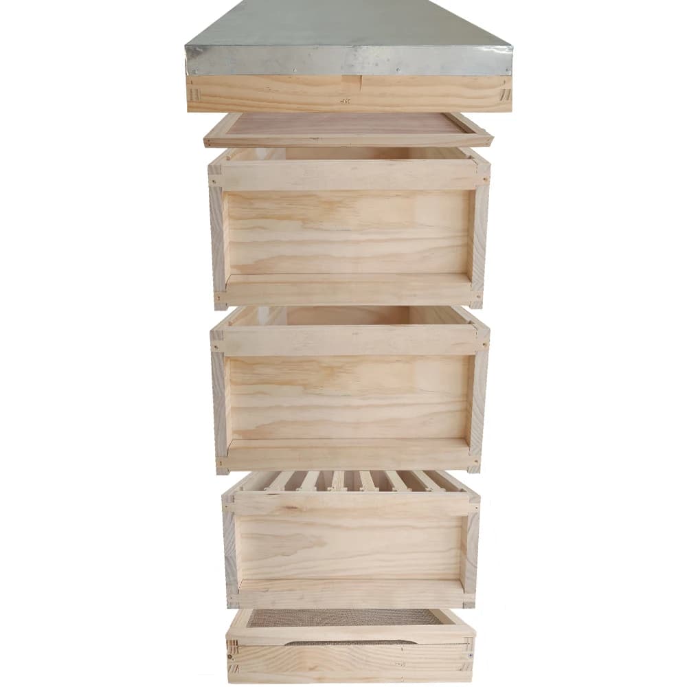 National Beehive Wood 8/10 Frame British National Bee Hive UK